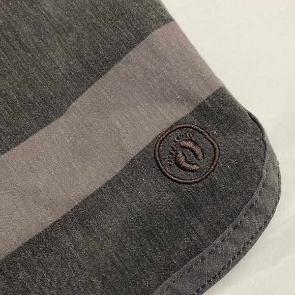 Hang Ten Board Shorts Swim Trunks Surf Gray Striped Size 34 Embroidered Logo - Picture 2 of 11